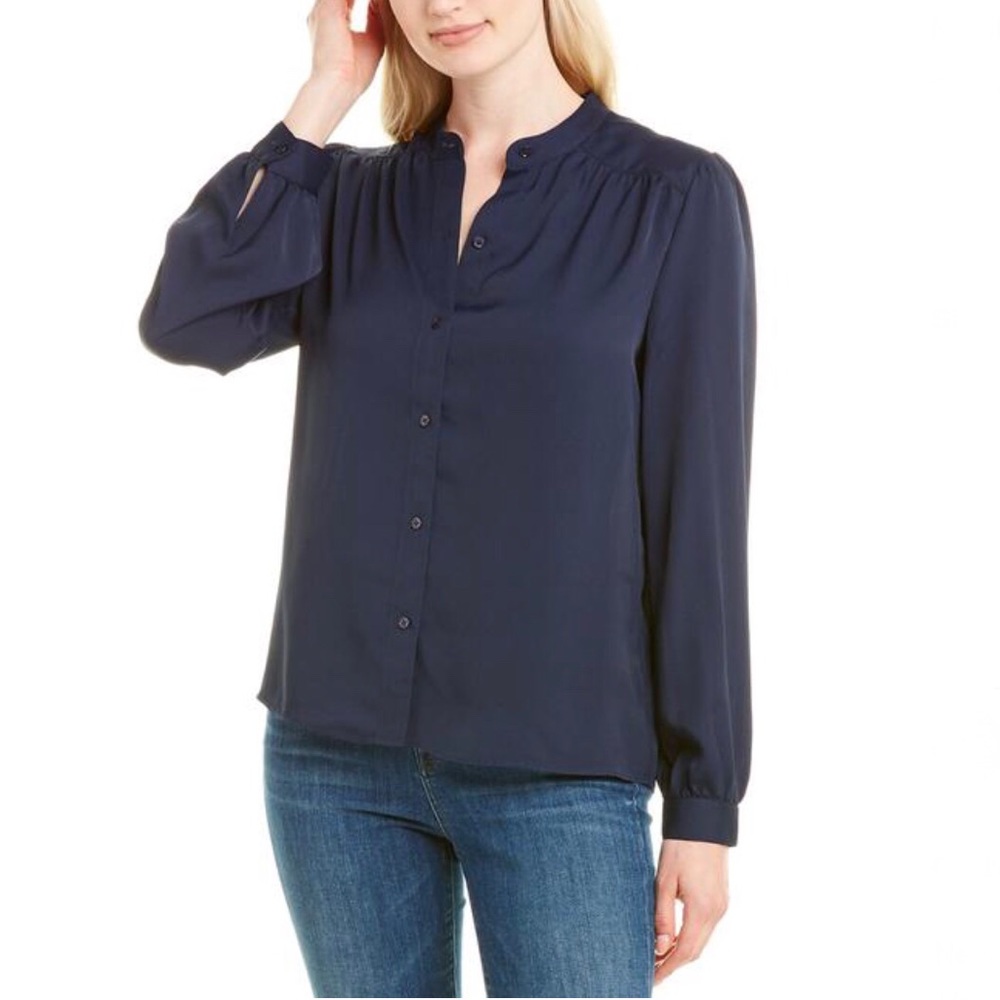 Joie Myella Blouse Midnight Navy Size M
